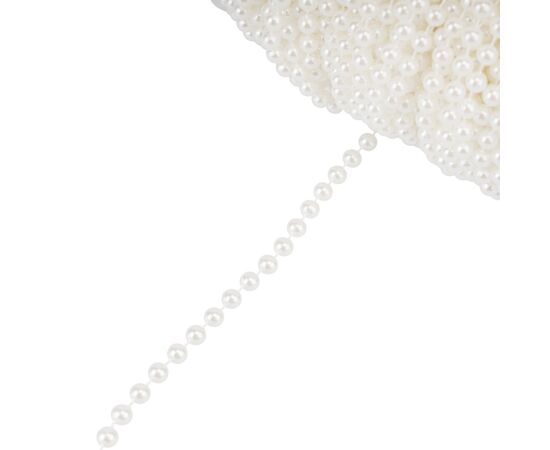 Гирлянда из бусин, белая, 15 м, изображение 5 ᐒ купить на  ❤ Like7km.com.ua
