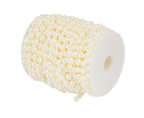 Гирлянда из бусин, кремовая, 15 м, изображение 3 ᐒ купить на  ❤ Like7km.com.ua