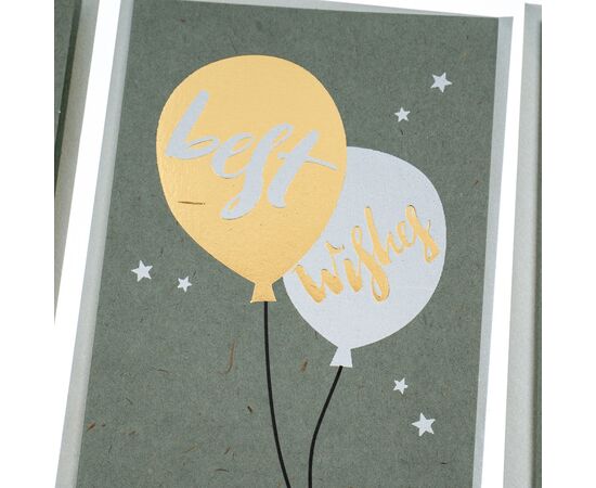 Серия открыток "Best wishes" серые с золотым, изображение 2 ᐒ купить на  ❤ Like7km.com.ua