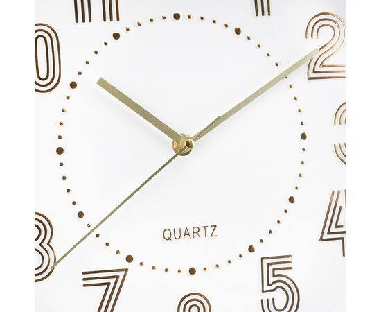 Часы "Золотое движение", бело-золотые, 30 см, изображение 2 ᐒ купить на  ❤ Like7km.com.ua