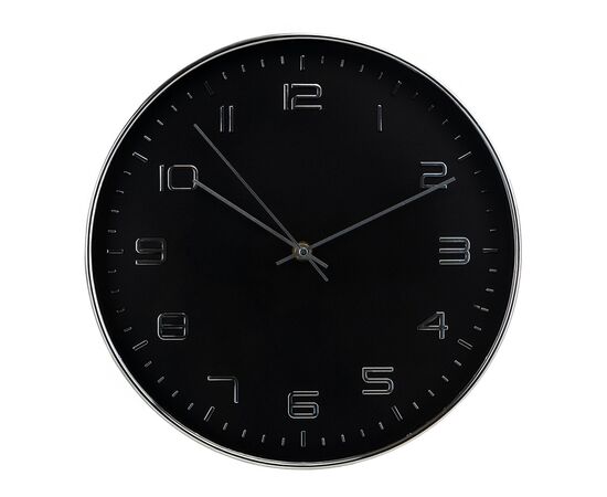 Часы "Блєк сильвер", черно-серебристые, 30 см, изображение 2 ᐒ купить на  ❤ Like7km.com.ua