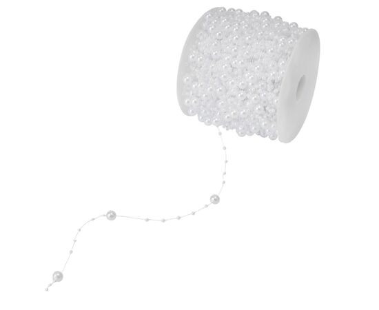 Гирлянда из бусин на леске, белая, 15 м, изображение 4 ᐒ купить на  ❤ Like7km.com.ua