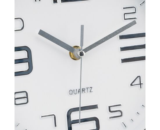 Часы "Гранит", бело-серебристые, 20 см, изображение 2 ᐒ купить на  ❤ Like7km.com.ua