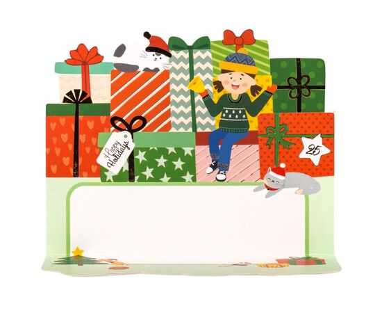 Серия открыток "Веселых праздников", 4 вида, изображение 6 ᐒ купить на  ❤ Like7km.com.ua