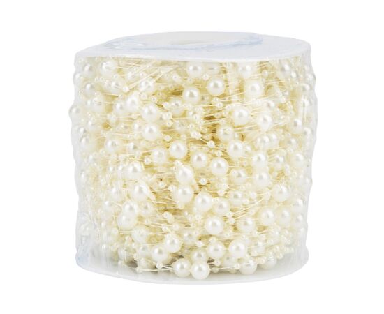 Гирлянда из бусин на леске, кремовая, 15 м, изображение 2 ᐒ купить на  ❤ Like7km.com.ua