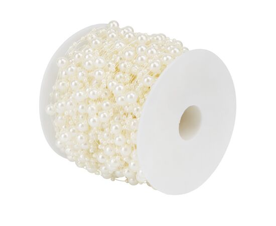 Гирлянда из бусин на леске, кремовая, 15 м, изображение 3 ᐒ купить на  ❤ Like7km.com.ua