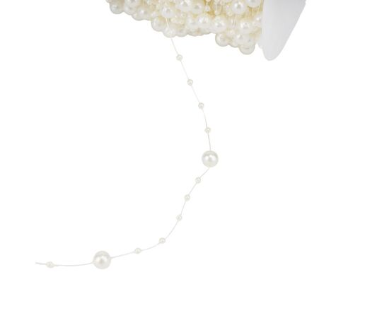 Гирлянда из бусин на леске, кремовая, 15 м, изображение 4 ᐒ купить на  ❤ Like7km.com.ua