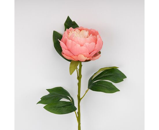 Искусственный пион, кремово-розовый, 70 см, изображение 2 ᐒ купить на  ❤ Like7km.com.ua