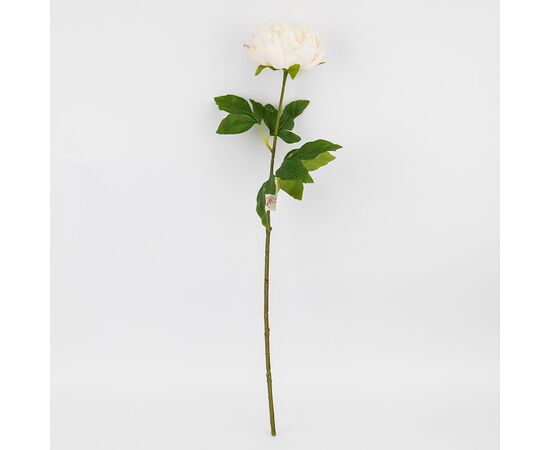 Искусственный пион с эффектом живого прикосновения, белый, 60 см, изображение 4 ᐒ купить на  ❤ Like7km.com.ua