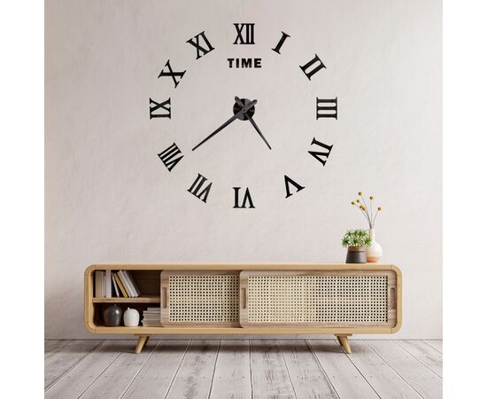 3Д часы настенные, черные, изображение 2 ᐒ купить на  ❤ Like7km.com.ua