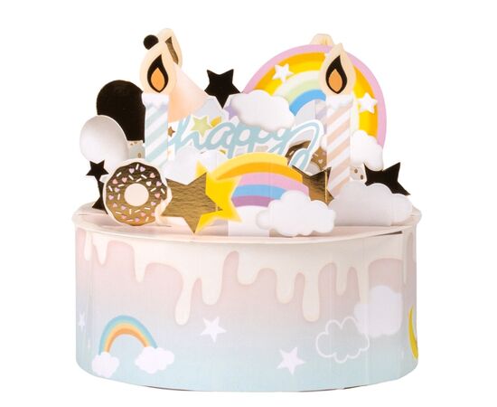 Серия объемных открыток "Праздничный тортик", 4 вида, изображение 3 ᐒ купить на  ❤ Like7km.com.ua