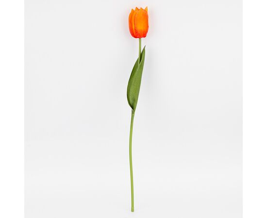 Искусственный тюльпан с эффектом живого прикосновения, оранжевый, 45 см, изображение 4 ᐒ купить на  ❤ Like7km.com.ua