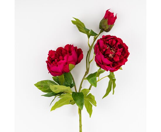 Искусственный пион с 3 бутонами с эффектом живого прикосновения, розовый, 80 см, изображение 2 ᐒ купить на  ❤ Like7km.com.ua