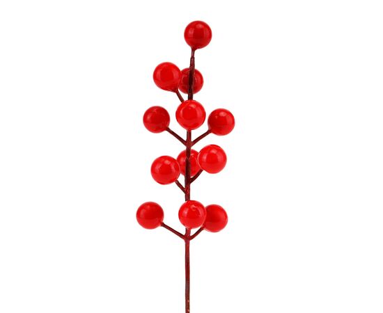 Искусственная ветка "Красные ягодки", 21 см 4SEASONS, изображение 2 ᐒ купить на  ❤ Like7km.com.ua