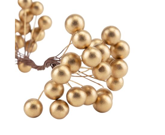 Набор декоративных ягодок "Дары природы", золотой, 15 см 4SEASONS, изображение 2 ᐒ купить на  ❤ Like7km.com.ua