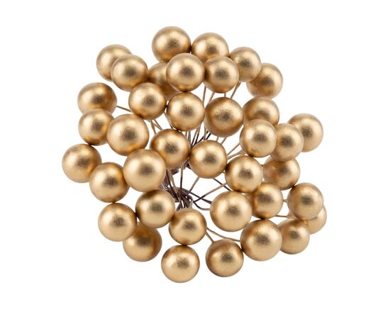 Набор декоративных ягодок "Дары природы", золотой, 15 см 4SEASONS, изображение 3 ᐒ купить на  ❤ Like7km.com.ua