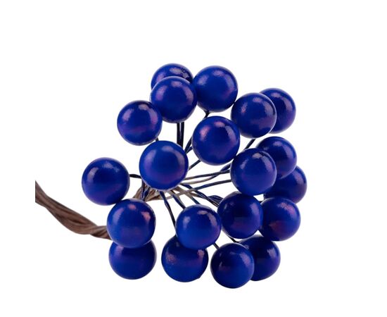 Набор декоративных ягодок "Дары природы", синий, 15 см 4SEASONS, изображение 2 ᐒ купить на  ❤ Like7km.com.ua