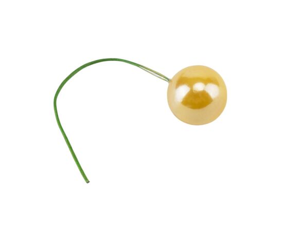 Набор декоративных ягодок "Жемчуг", жёлтый, 200 шт, 6,5 см 4SEASONS, изображение 2 ᐒ купить на  ❤ Like7km.com.ua