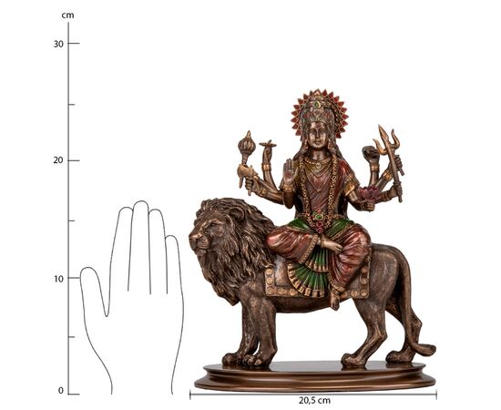 Статуэтка "Богиня Дурга на льве", 27 см VERONESE, изображение 8 ᐒ купить на  ❤ Like7km.com.ua