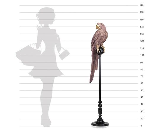 Статуэтка "Попугай Пинки", розовая, изображение 4 ᐒ купить на  ❤ Like7km.com.ua