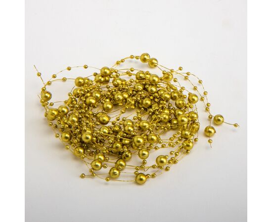Декоративные бусы, золотые, изображение 2 ᐒ купить на  ❤ Like7km.com.ua
