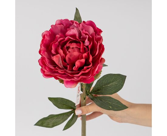 Искусственные пионы с эфектом живого прикосновения, темно-розовые, 67 см, изображение 3 ᐒ купить на  ❤ Like7km.com.ua