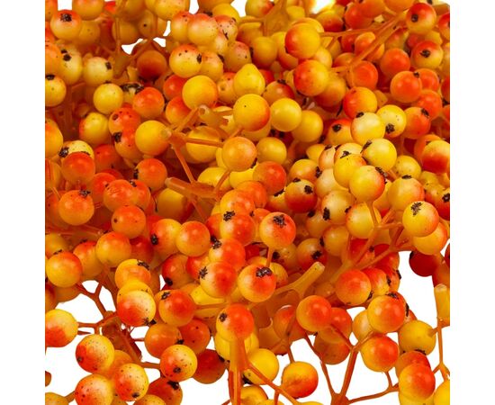 Искусственная веточка с ягодами "Щедрая осень", оранжевая, 4 см, изображение 2 ᐒ купить на  ❤ Like7km.com.ua