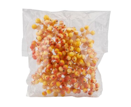 Искусственная веточка с ягодами "Щедрая осень", оранжевая, 4 см, изображение 3 ᐒ купить на  ❤ Like7km.com.ua