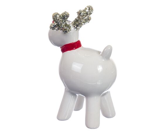Фигурка "Олень Санты" - белого цвета, изображение 3 ᐒ купить на  ❤ Like7km.com.ua