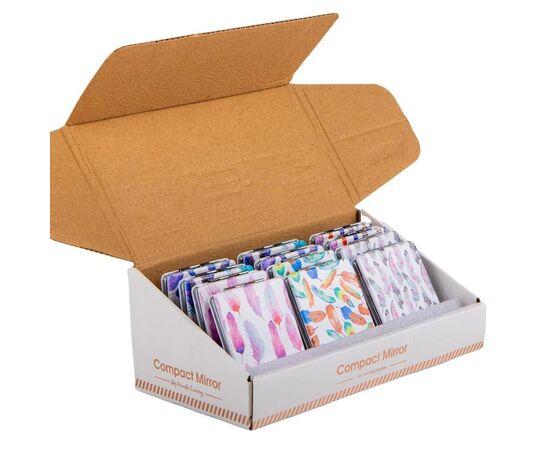 Косметическое зеркальце "Цветные перья", 9 см, изображение 3 ᐒ купить на  ❤ Like7km.com.ua