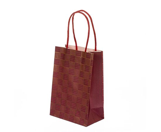 Крафтовый пакет "Клетка" 23*18*10 см, изображение 2 ᐒ купить на  ❤ Like7km.com.ua