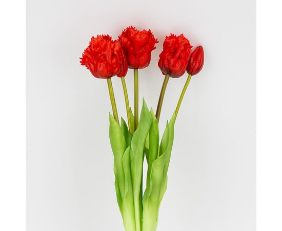 Букет латексных тюльпанов, 5 бутонов, красный, 44 см, изображение 2 ᐒ купить на  ❤ Like7km.com.ua