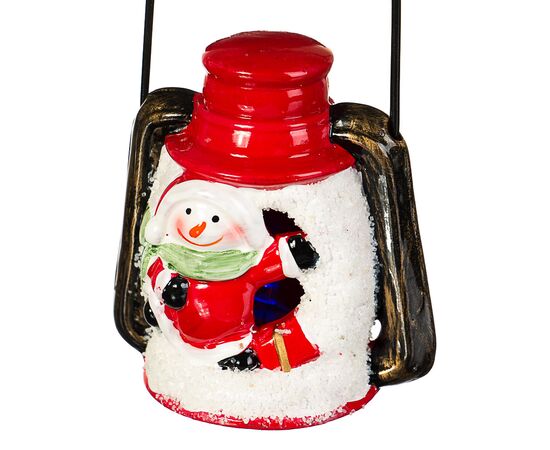 Фигурка "Фонарик снеговик с подарком", изображение 2 ᐒ купить на  ❤ Like7km.com.ua