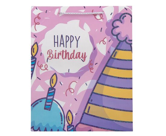 Подарочный пакет "Яркий праздник", 26*32 см * Рандомный выбор дизайна, изображение 2 ᐒ купить на  ❤ Like7km.com.ua