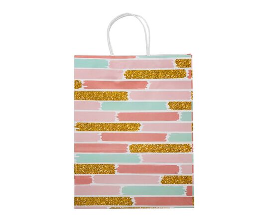 Подарочный пакет "Золотые фигуры", 18,5*25,5 см, изображение 4 ᐒ купить на  ❤ Like7km.com.ua