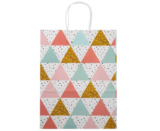 Подарочный пакет "Золотые фигуры", 25,5*33 см, изображение 3 ᐒ купить на  ❤ Like7km.com.ua