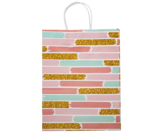 Подарочный пакет "Золотые фигуры", 25,5*33 см, изображение 4 ᐒ купить на  ❤ Like7km.com.ua