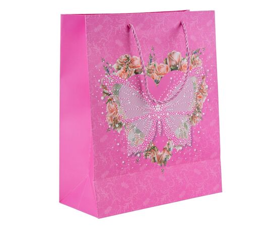 Подарочный пакет "Бабочка", 26*32 см * Рандомный выбор дизайна, изображение 2 ᐒ купить на  ❤ Like7km.com.ua