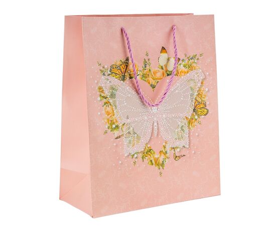 Подарочный пакет "Бабочка", 30*40 см * Рандомный выбор дизайна, изображение 3 ᐒ купить на  ❤ Like7km.com.ua
