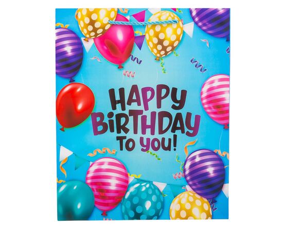 Подарочный пакет "День Рождения", 26*32 см * Рандомный выбор дизайна, изображение 2 ᐒ купить на  ❤ Like7km.com.ua