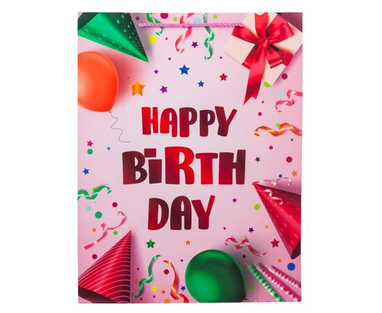 Подарочный пакет "День Рождения", 31*40 см * Рандомный выбор дизайна, изображение 2 ᐒ купить на  ❤ Like7km.com.ua