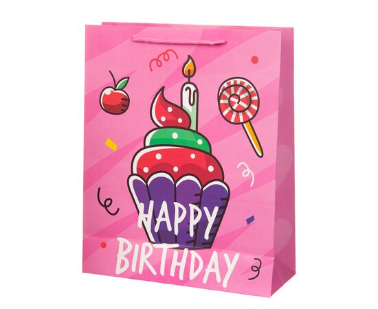 Подарочный пакет "Birthday gifts" 31 * 12 * 40, изображение 2 ᐒ купить на  ❤ Like7km.com.ua