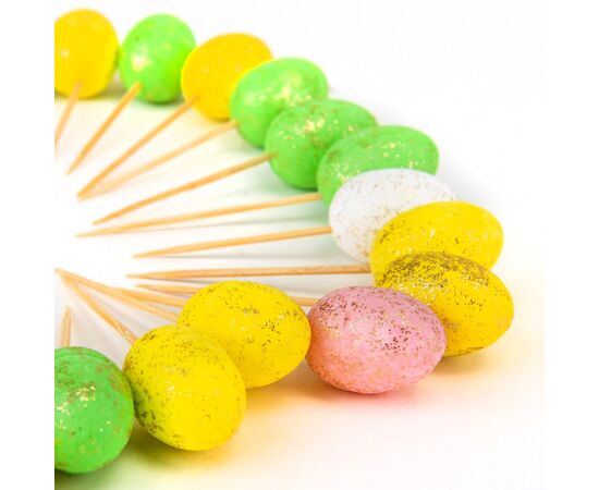 Набор пасхальных шпажек "Крашанки", 7 см, изображение 2 ᐒ купить на  ❤ Like7km.com.ua