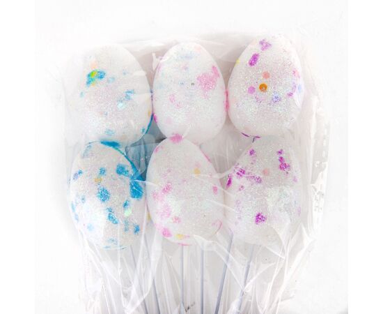 Пасхальные яйца на палочках "Радуга", 6 шт, изображение 2 ᐒ купить на  ❤ Like7km.com.ua