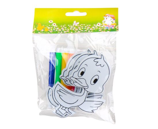 Набор уток с фломастерами "Раскраска", 3 шт., изображение 2 ᐒ купить на  ❤ Like7km.com.ua