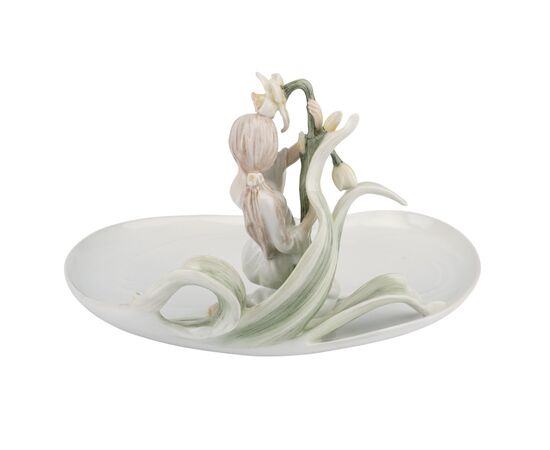 Блюдо "Девушка с нарциссом" (23 * 13 см)  VERONESE, изображение 3 ᐒ купить на  ❤ Like7km.com.ua