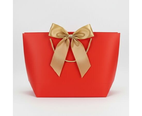 Подарочный пакет "Элегантный пакет", красный, 42*27 см, изображение 2 ᐒ купить на  ❤ Like7km.com.ua