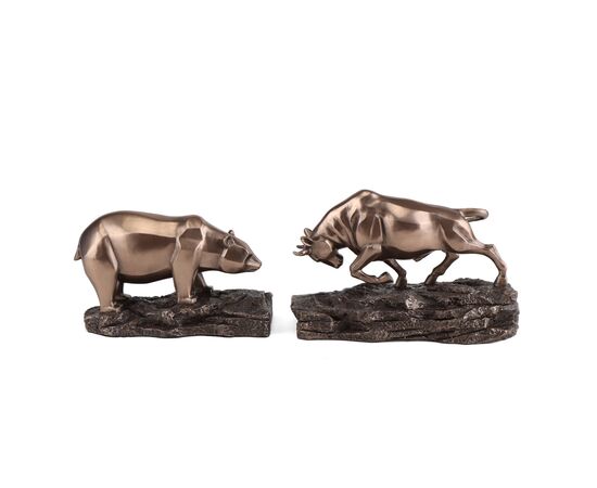 Набор статуэток "Бык и медведь" (10 см)  VERONESE, изображение 2 ᐒ купить на  ❤ Like7km.com.ua