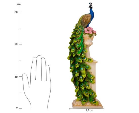 Статуэтка "Павлин" (33.5см) VERONESE, изображение 5 ᐒ купить на  ❤ Like7km.com.ua