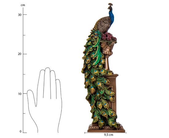 Статуэтка "Павлин" (33.5см) VERONESE, изображение 5 ᐒ купить на  ❤ Like7km.com.ua